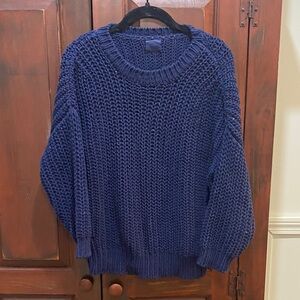 Babaa Blue Sweater, shorter length, one size